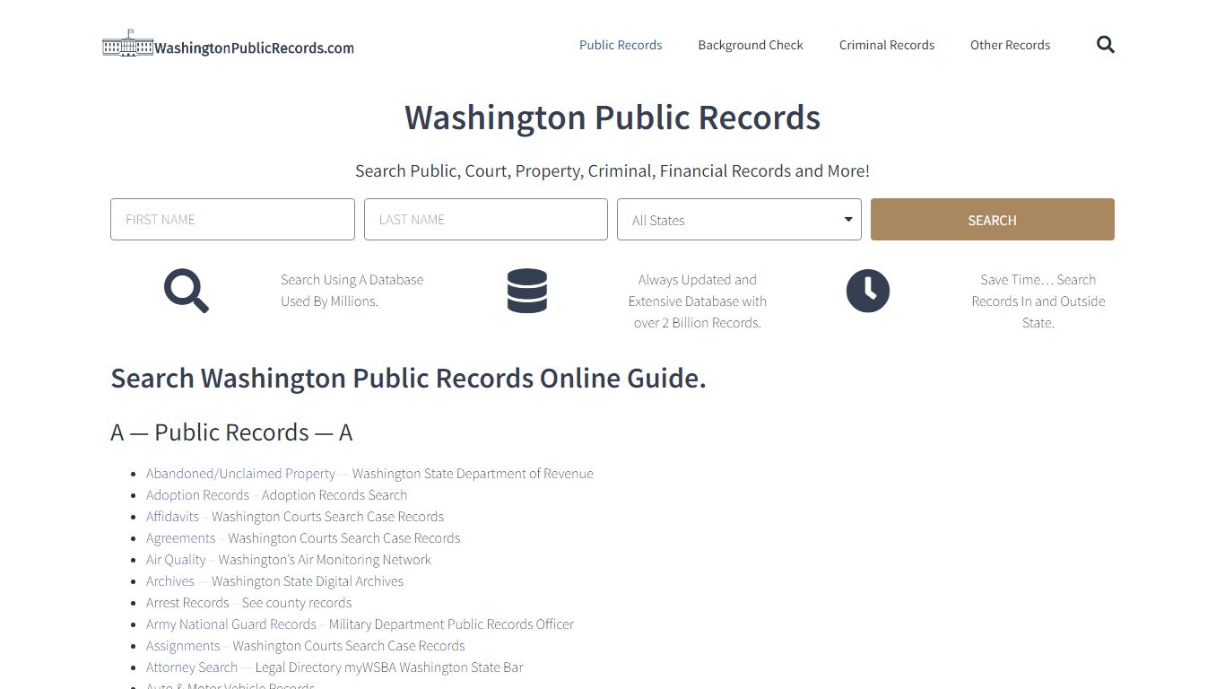 State of Washington Public Records Guide: WashingtonPublicRecords.com